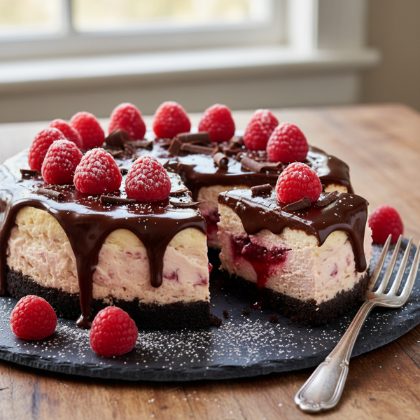 Decadent Chocolate Raspberry Delight Cheesecake recipe