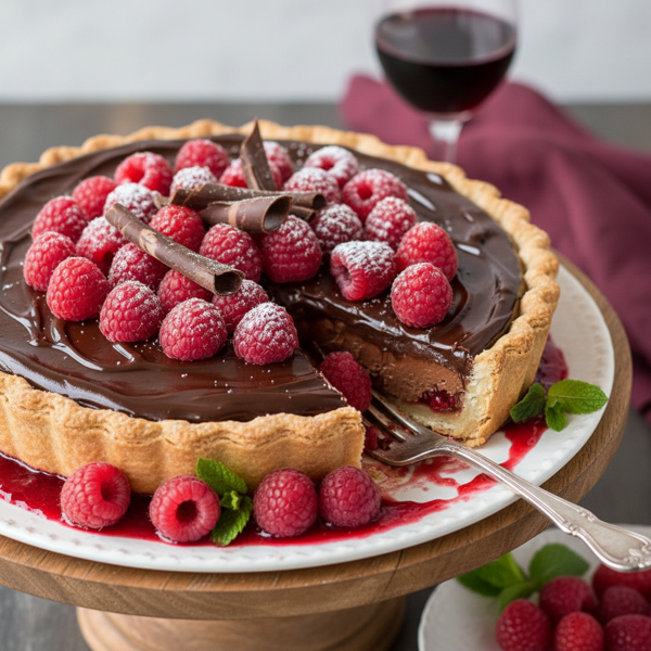 Decadent Chocolate Raspberry Dream Pie recipe