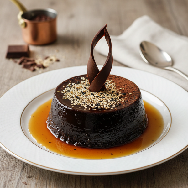 Decadent Chocolate Sesame Flan recipe