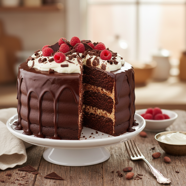 Decadent Chocolate Sour Cream Fudge Cake recipe