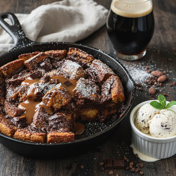 Decadent Chocolate Stout Bread Pudding recipe