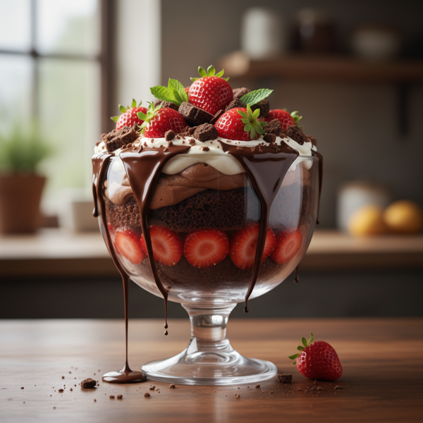Decadent Chocolate Strawberry Trifle recipe