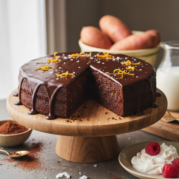 Decadent Chocolate Sweet Potato Torte recipe