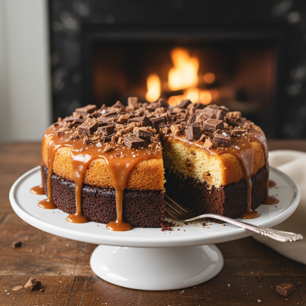 Decadent Chocolate Toffee Butter Cake recipe