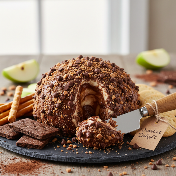 Decadent Chocolate Toffee Cheese Ball recipe
