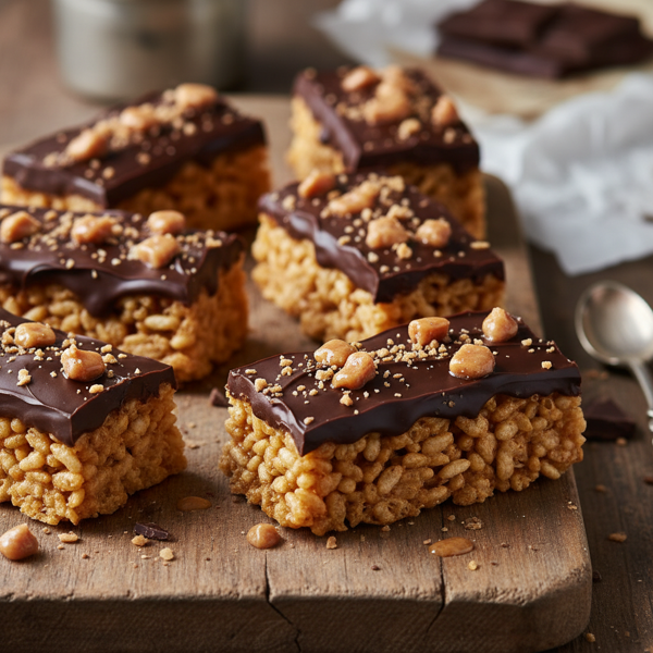 Decadent Chocolate Toffee Crispy Bars recipe