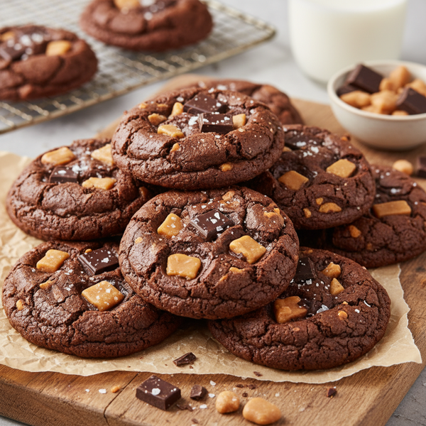 Decadent Chocolate Toffee Delight Cookies recipe