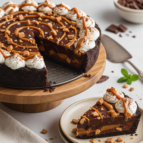 Decadent Chocolate Toffee Delight Pie recipe