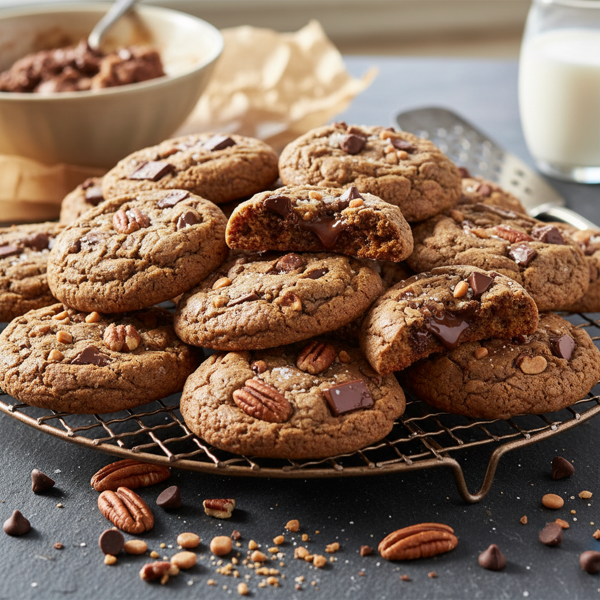 Decadent Chocolate Toffee Pecan Cookies recipe
