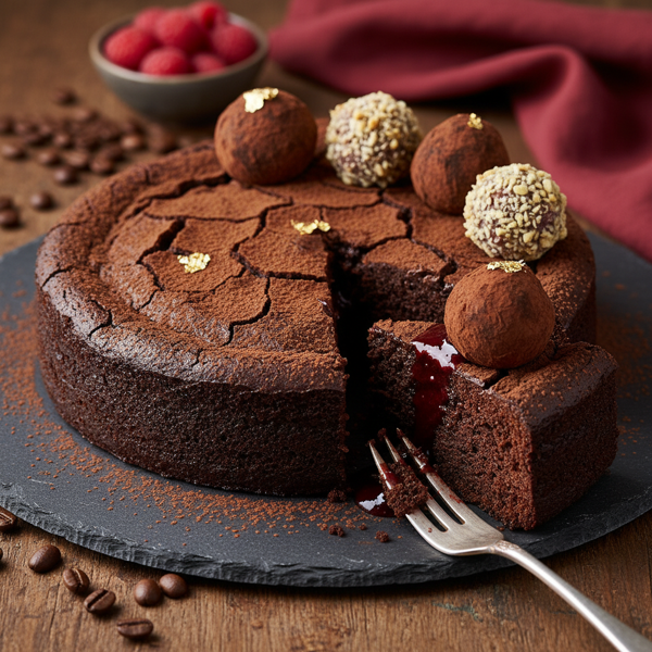 Decadent Chocolate Truffle Flourless Cake recipe