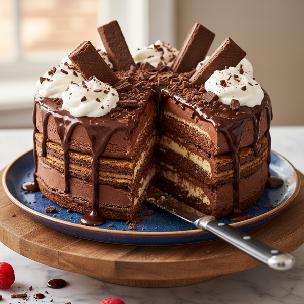 Decadent Chocolate Wafer Ice Cream Cake recipe