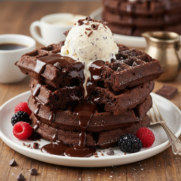Decadent Chocolate Waffles recipe