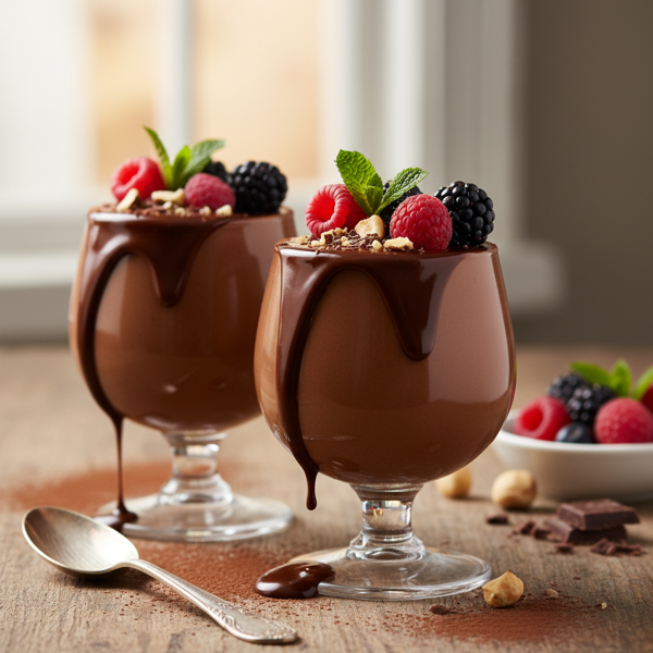Decadent Chocolate Yogurt Panna Cotta recipe