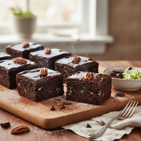 Decadent Chocolate Zucchini Bliss Bars recipe