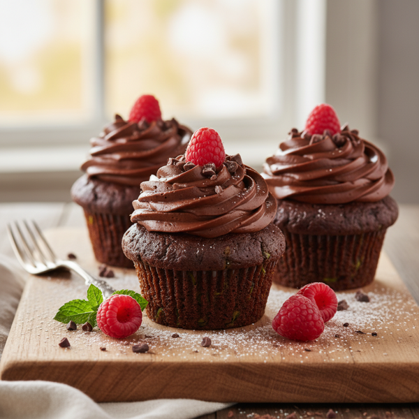 Decadent Chocolate Zucchini Bliss Cupcakes recipe