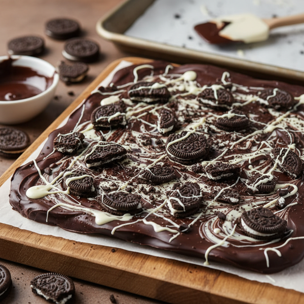 Decadent Chocolate & Oreo Swirl Bark recipe