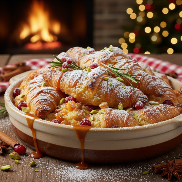 Decadent Christmas Croissant Pudding recipe