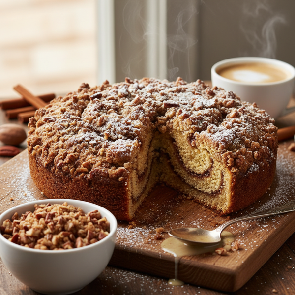 Decadent Cinnamon Crunch Coffee Cake recipe