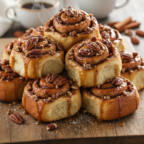 Decadent Cinnamon Pecan Sticky Buns recipe
