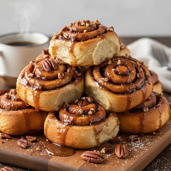 Decadent Cinnamon Pecan Sticky Rolls recipe