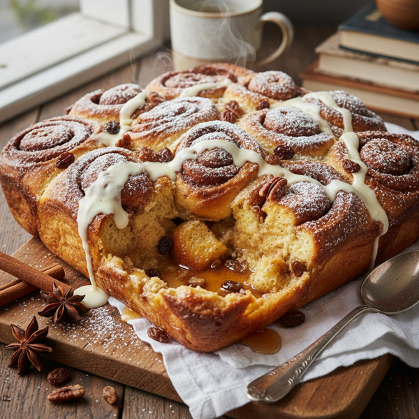 Decadent Cinnamon Roll Overnight French Toast Bake recipe