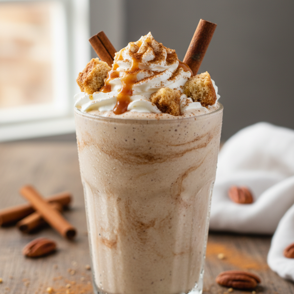 Decadent Cinnamon Roll Protein Smoothie recipe
