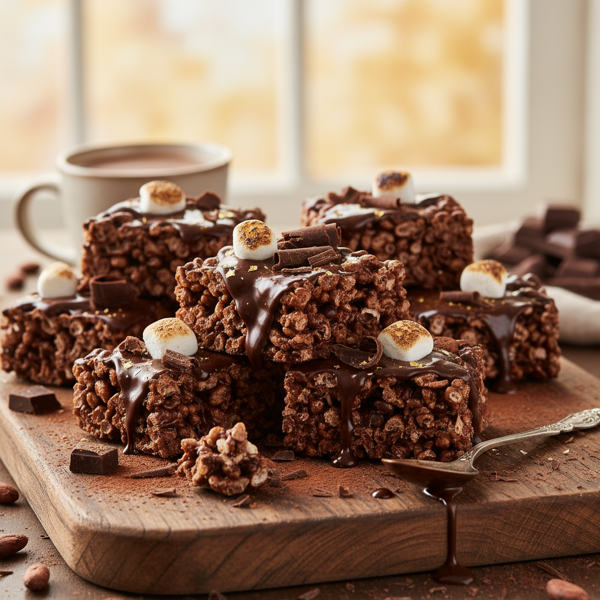 Decadent Cocoa Rice Krispies Treats recipe