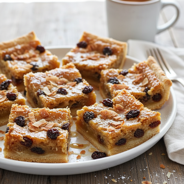 Decadent Coconut-Raisin Butter Tart Squares recipe