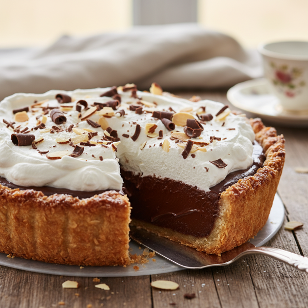 Decadent Coconut Almond French Silk Pie recipe