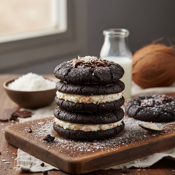 Decadent Coconut Cream Chocolate Cookies recipe