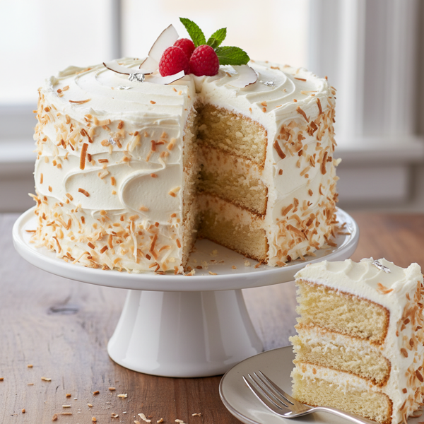 Decadent Coconut Cream Delight Cake recipe