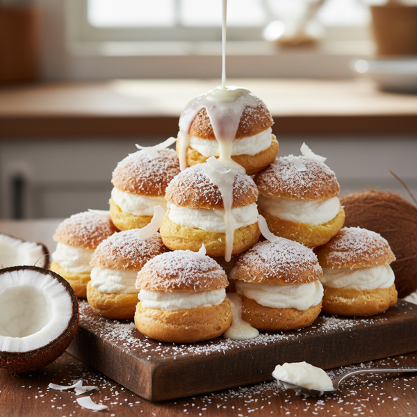 Decadent Coconut Cream Puffs recipe