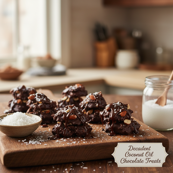 Decadent Coconut Oil Chocolate Treats recipe