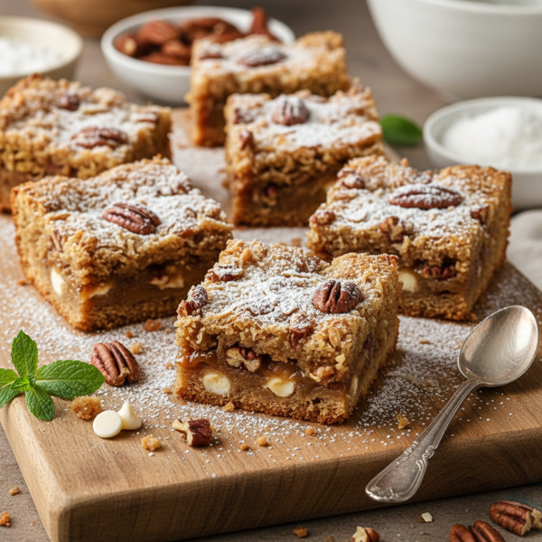Decadent Coconut Pecan Blondies recipe