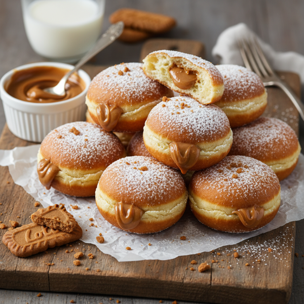 Decadent Cookie Butter Stuffed Sufganiyot Bites recipe