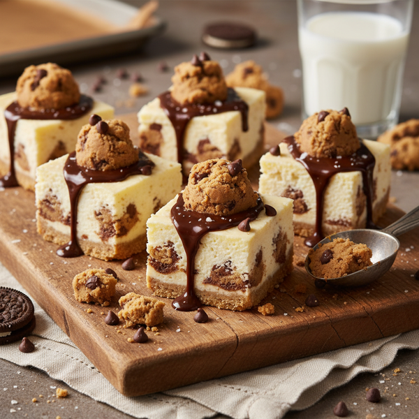 Decadent Cookie Dough Cheesecake Squares recipe