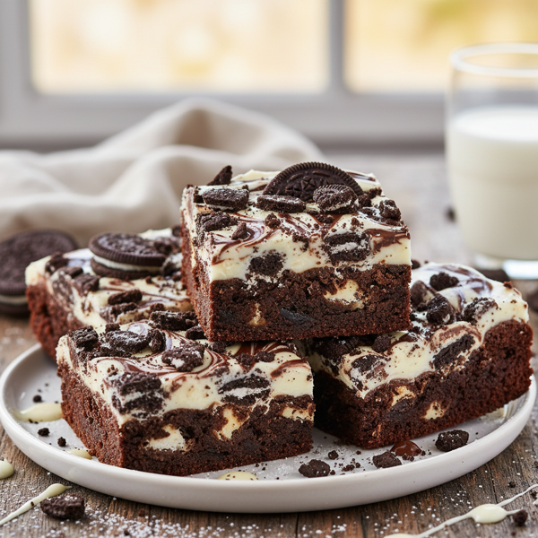 Decadent Cookies & Cream Brownies recipe