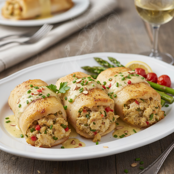 Decadent Crab-Stuffed Flounder Fillets recipe