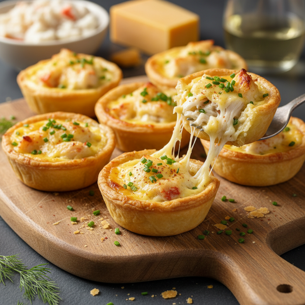 Decadent Crab Cheddar Mini Tarts recipe