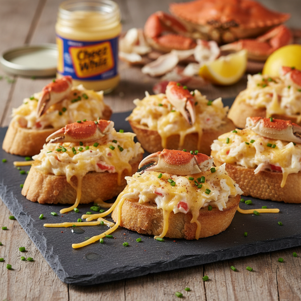 Decadent Crab & Cheez Whiz Canapés recipe