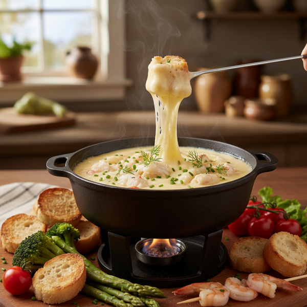 Decadent Crab and Brie Cheese Fondue recipe