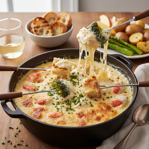 Decadent Crab and Cheese Fondue recipe