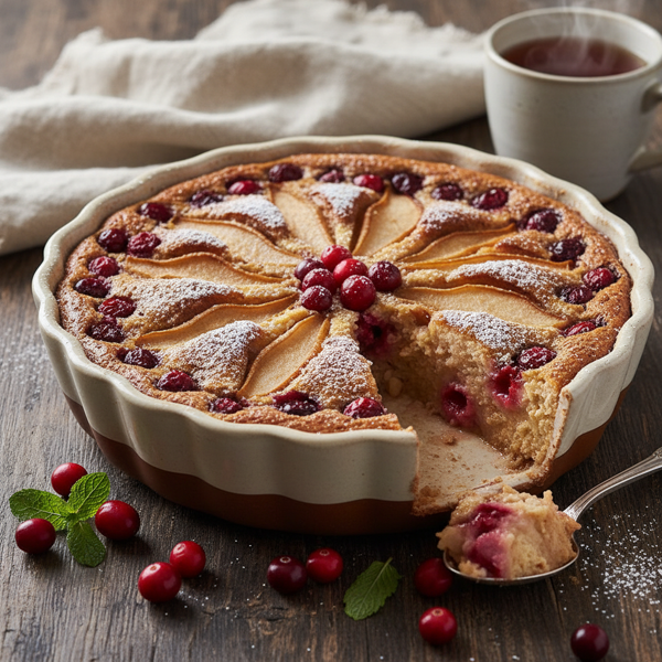 Decadent Cranberry Pear Clafouti recipe