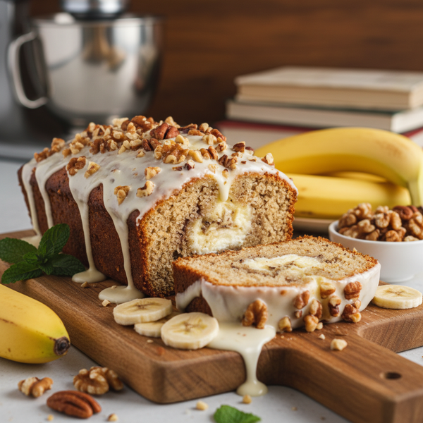 Decadent Cream Cheese Banana-Nut Loaf recipe