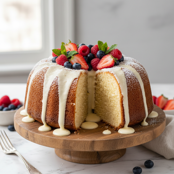 Decadent Cream Cheese Pound Cake recipe