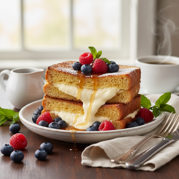 Decadent Cream Cheese Stuffed French Toast recipe