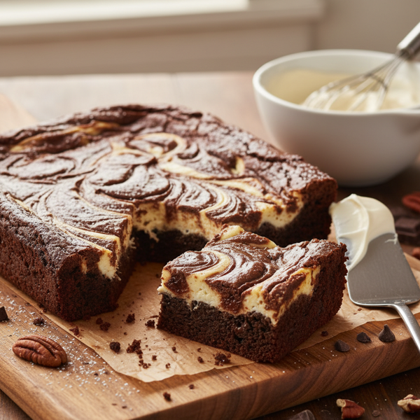 Decadent Cream Cheese Swirl Brownies recipe