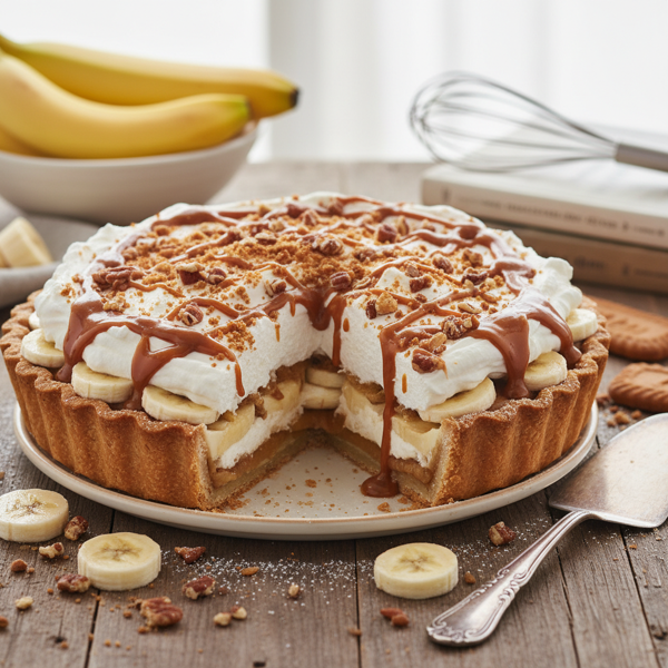 Decadent Creamy Banana Delight Pie recipe