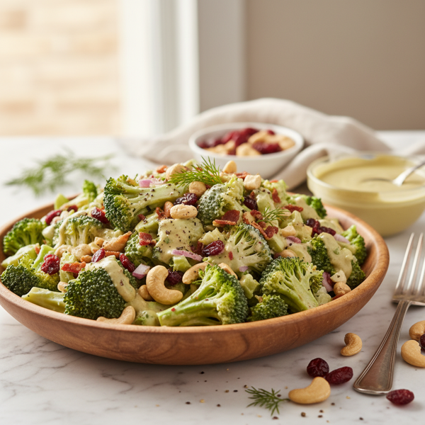 Decadent Creamy Broccoli Bliss Salad recipe