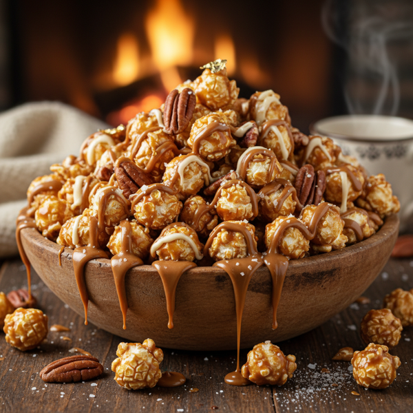 Decadent Creamy Caramel Popcorn Delight recipe